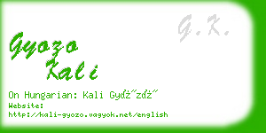 gyozo kali business card